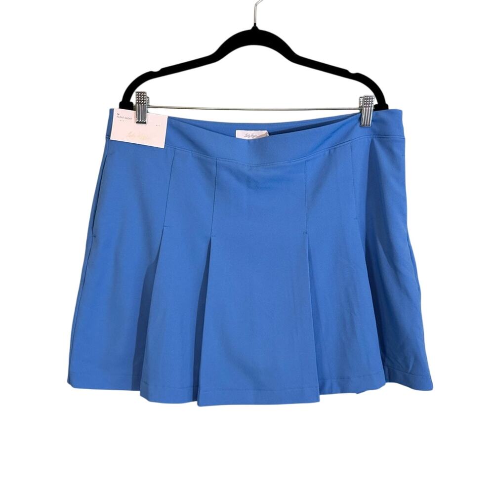 Lady‎ Hagen Off To The Races 17” Pleat Skort Tennis Golf Blue Womens Size 14 NWT